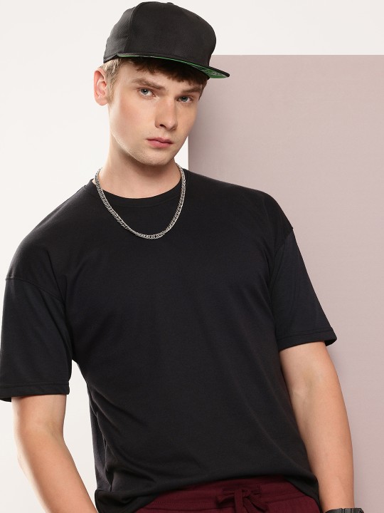 Drop-Shoulder Sleeves Oversized T-shirt deal from myntra