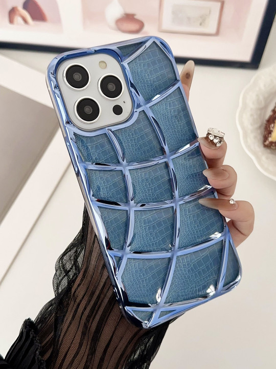 Luxury Kase Geometric LK143 Electroplated Unique Design iPhone 14 Pro Max Back Case