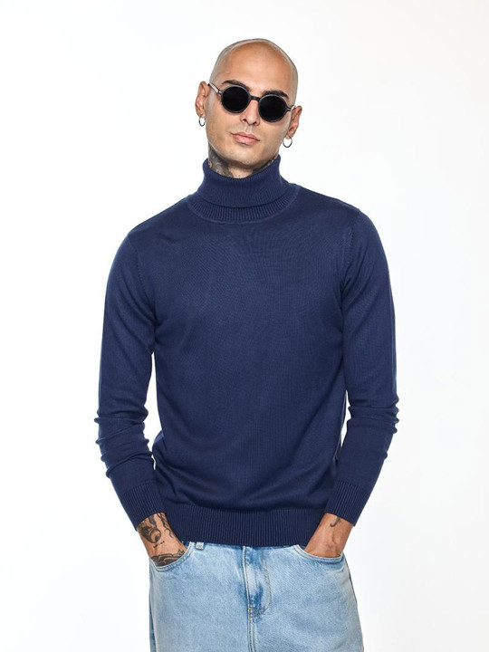 Snitch Men Turtle Neck Pullover Sweater