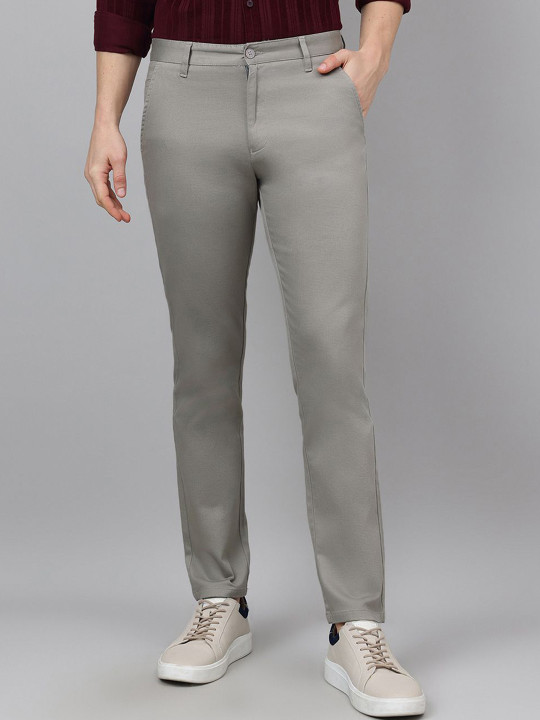 Richlook Men Smart Mid-Rise Regular Fit Cotton Trousers