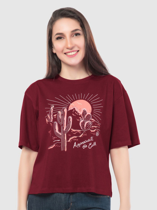 Juliet Women Graphic Printed Round Neck Cotton Relaxed Fit T-shirt