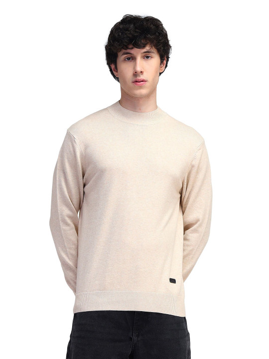 Flying Machine Men Pure Cotton Round Neck Pullover
