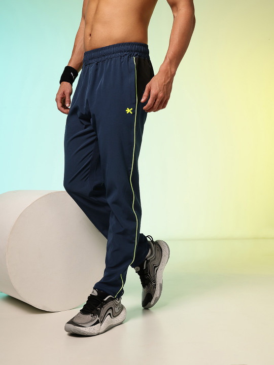 HRX by Hrithik Roshan HRX By Hrithik Roshan Men Colourblocked Training Rapid-Dry Track Pants