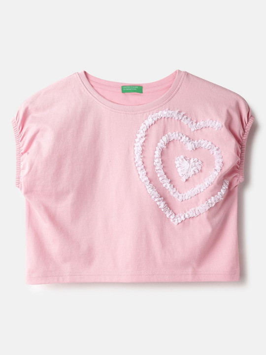 United Colors of Benetton Girls Pure Cotton T-shirt