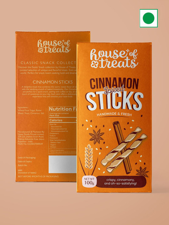 RawFruit Snacks Cinnamon Sticks - 100g Grams