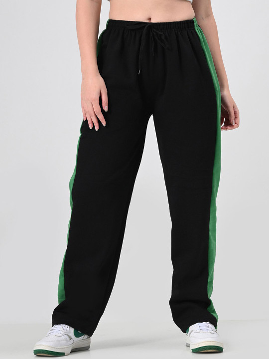 BAESD Women Colourblocked Mid Rise Track Pants