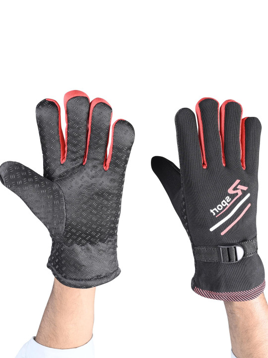 Calvadoss Men Patterned Winter Gloves