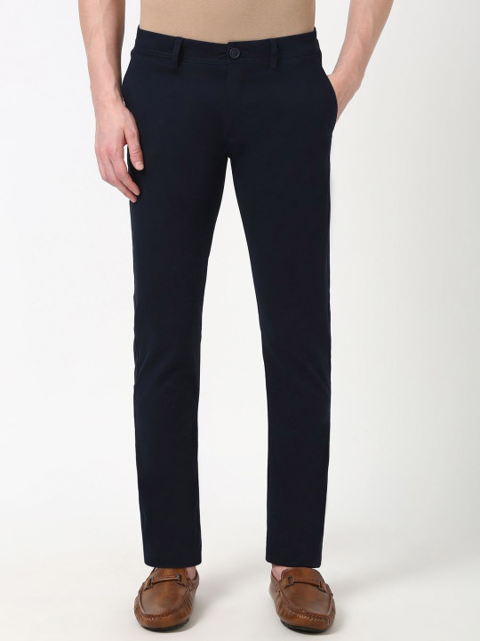 Peter England Casuals Men Skinny Fit Mid-Rise Trousers
