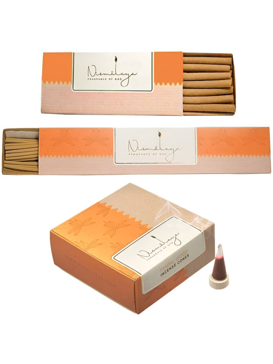 Nirmalaya Sandalwood Incense Dhoop & Sticks Cones Set