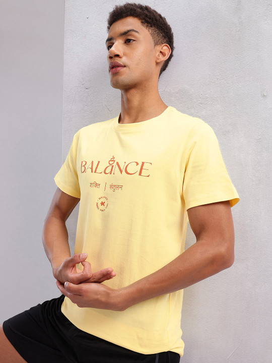 HRX by Hrithik Roshan Typography Printed Cotton Yoga T-shirt