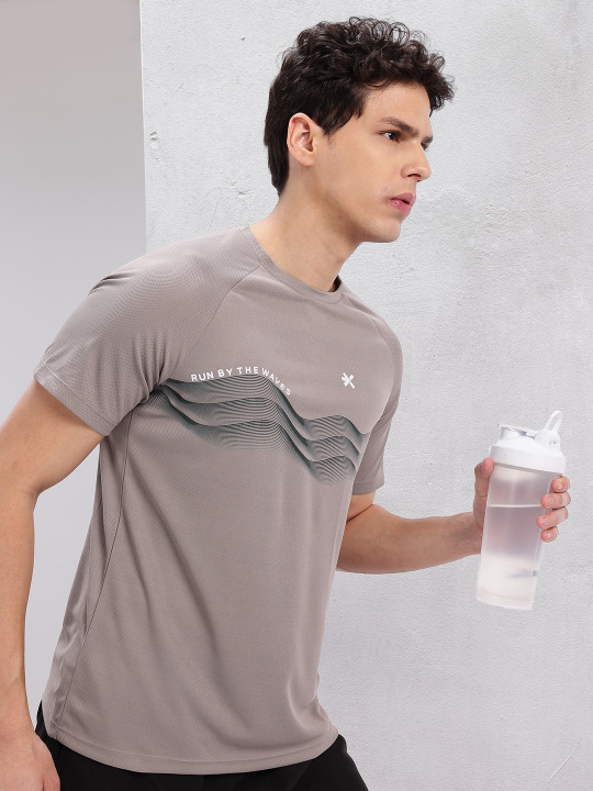 HRX by Hrithik Roshan Graphic Printed Round-Neck Rapid-Dry Running T-shirt