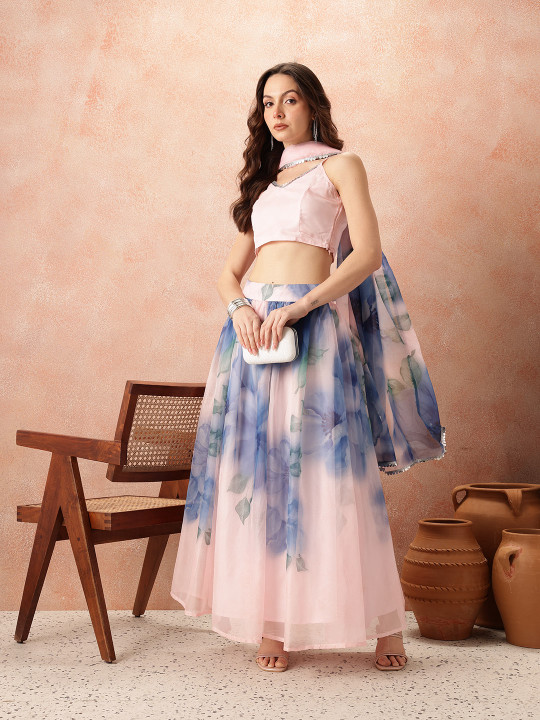 all about you Printed Ready to Wear Lehenga Set With Dupatta