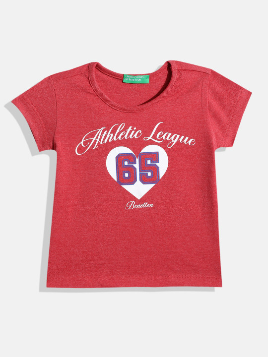 United Colors of Benetton Girls Typography Printed T-shirt