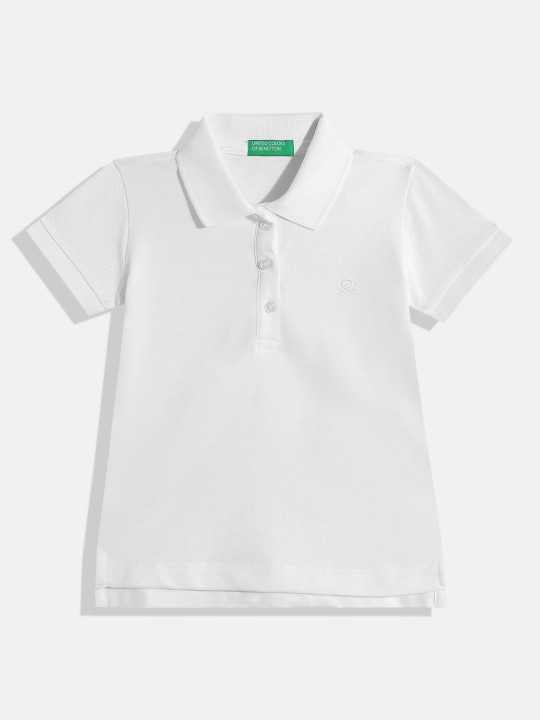 United Colors of Benetton Kids Girls Polo Collar T-Shirt