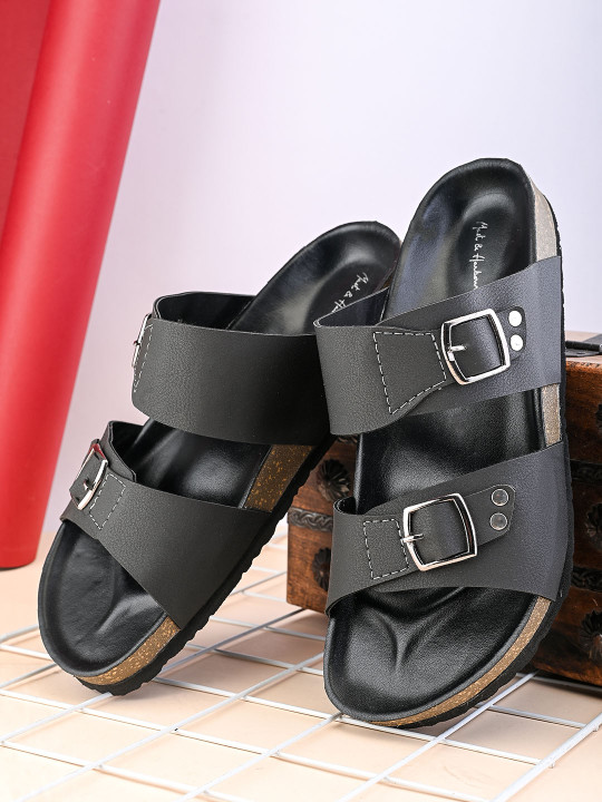 Mast & Harbour Men PU Comfort Sandals