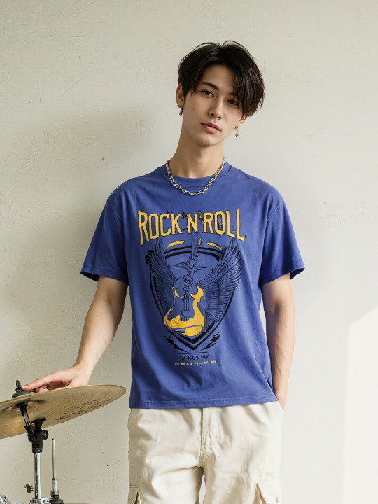 Price History of H&M Acid Wash Oversized Crew Neck T-Shirt from