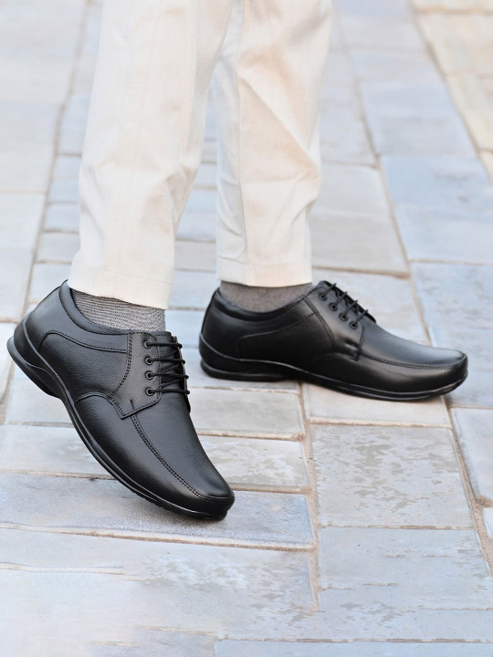 Butello Men Leather Formal Derby Shoes