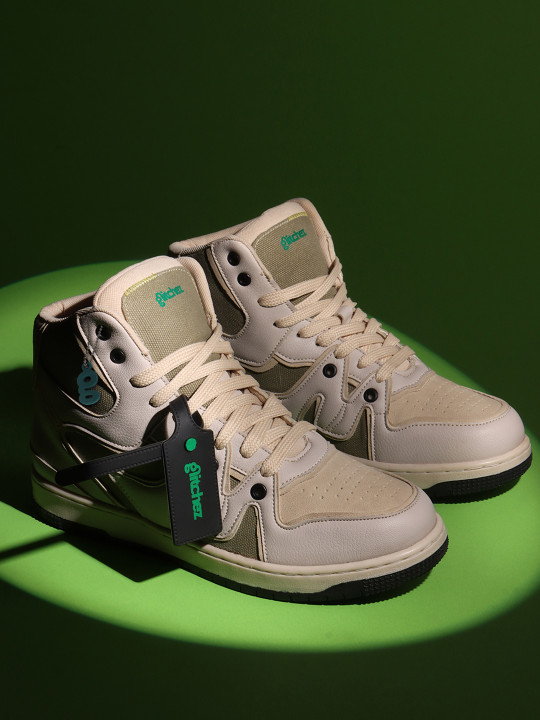 glitchez Men PU High-Top Sneakers