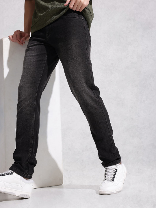 WROGN Men Slim Fit Heavy Fade Stretchable Jeans