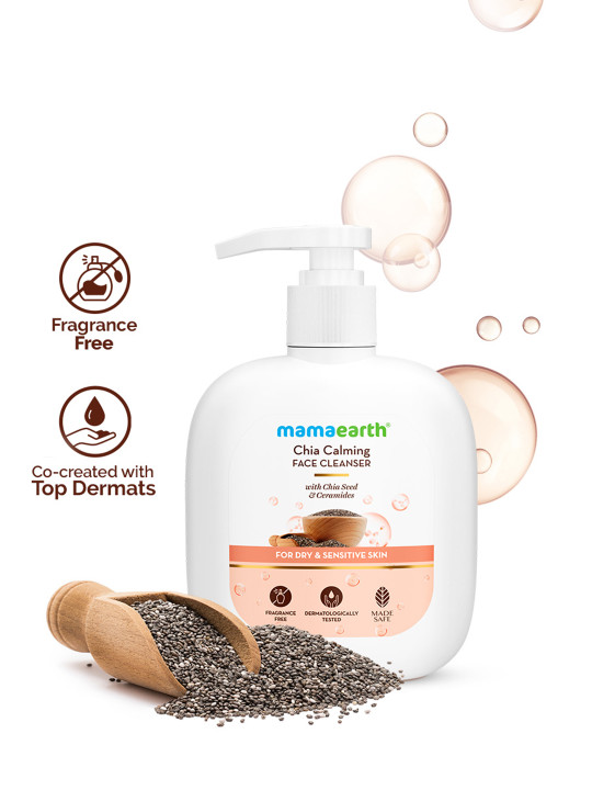 Mamaearth Chia Calming Face Cleanser With Chia Seed- 180 ml