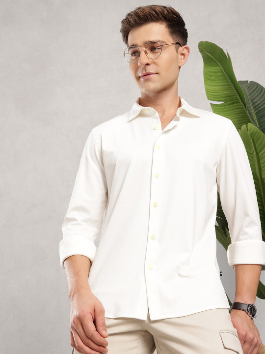 Nautica Men Premium Tenceluxe Slim Fit Casual Shirt