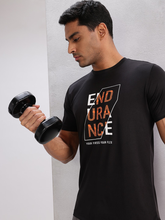 HRX by Hrithik Roshan Typography Printed Training T-shirt