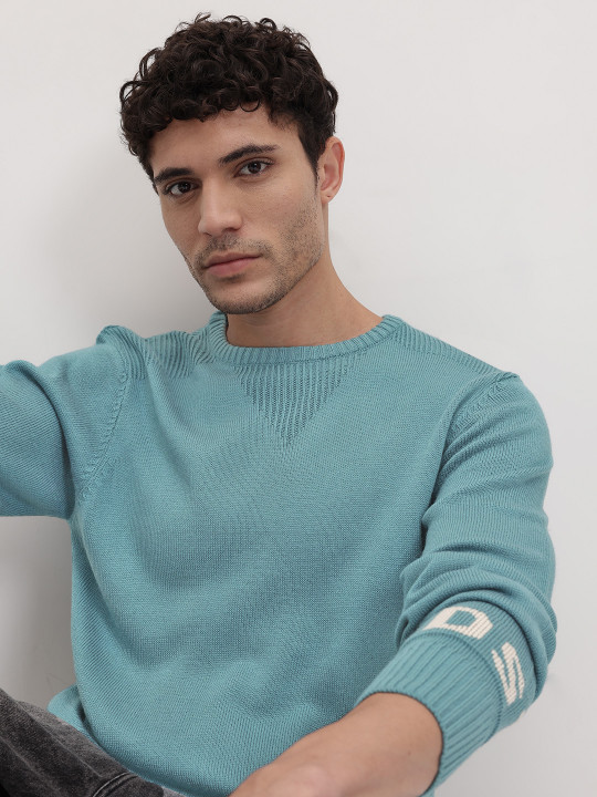 Roadster The Life Co. Typography Detail Knitted Pullover