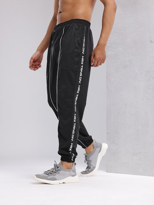 HRX by Hrithik Roshan Men Typography Print Mid-Rise Rapid-Dry Running Joggers