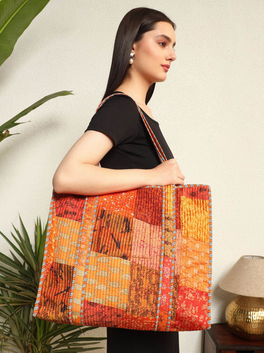 HANDICRAFT PALACE Women Ethnic Motifs Printed Shopper Tote Bag