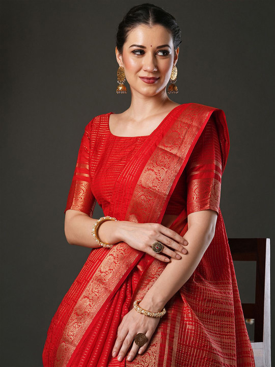 Anouk Woven Design Zari Banarasi Saree