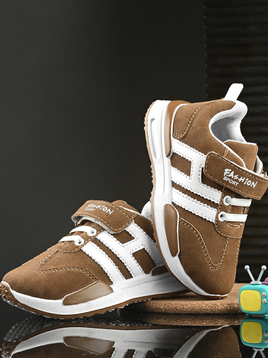 BIRDE Boys Velcro Running Non-Marking Shoes