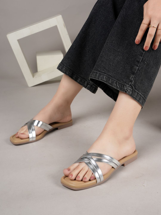 DressBerry Women Party Open Toe Flats