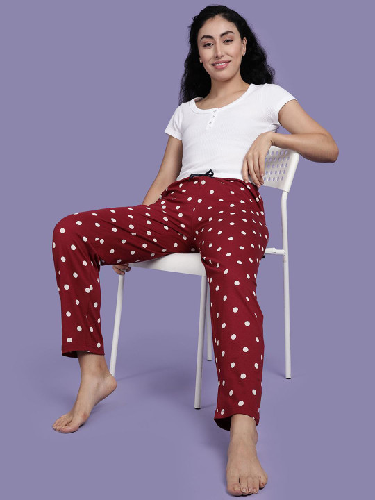 Kryptic Printed Pure Cotton Relaxed-Fit Lounge Pants