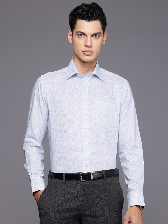 Louis Philippe Pure Cotton Classic Fit Printed Formal Shirt