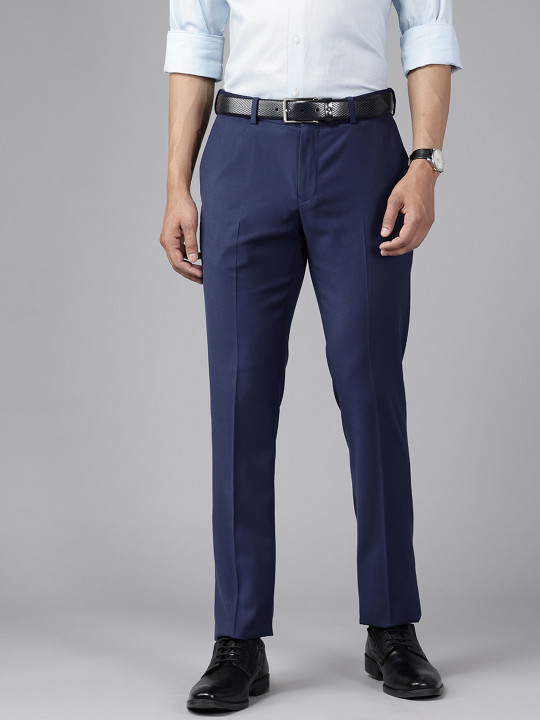Blackberrys Men Mid-Rise Regular Fit Formal Trousers