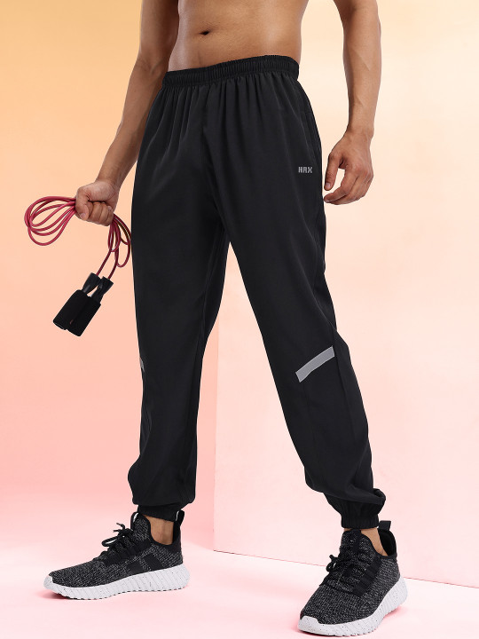 HRX by Hrithik Roshan Men Mid-Rise Rapid-Dry Training Joggers with Reflective Elements