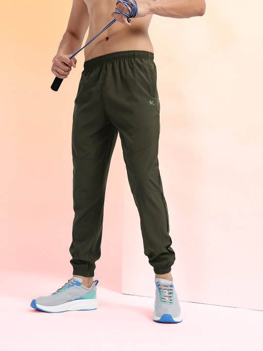HRX by Hrithik Roshan Men Mid-Rise Rapid-Dry Training Joggers with Reflective Elements