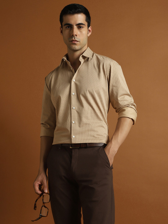 Van Heusen Men Slim Fit Printed Formal Shirt