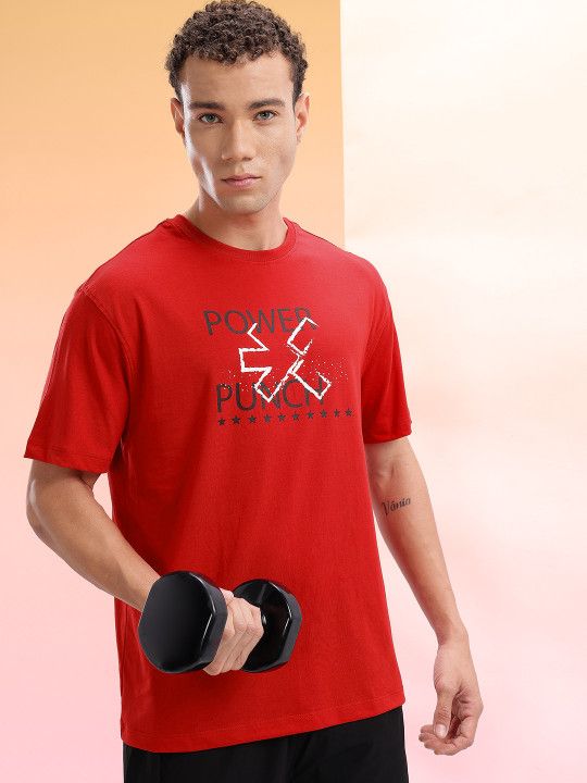 HRX by Hrithik Roshan Typography Printed Training T-shirt