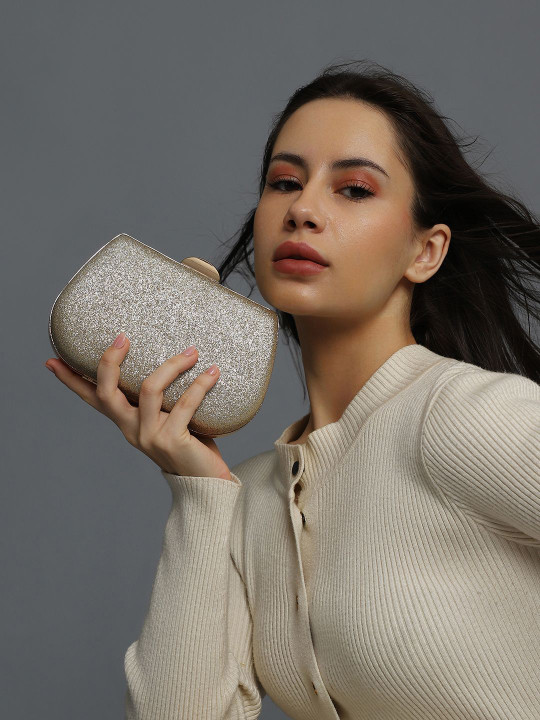 HAUTE SAUCE Embellished Box Clutch