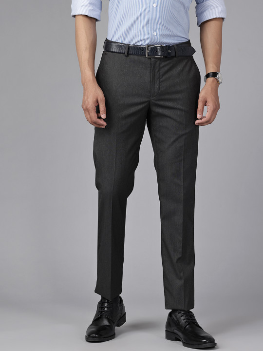 Blackberrys Men Mid-Rise Slim Fit Formal Trousers