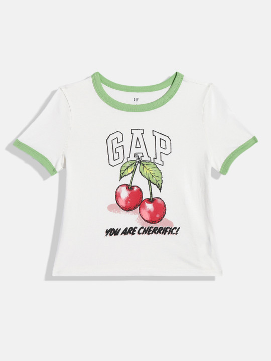 GAP Girls Printed Pure Cotton T-shirt