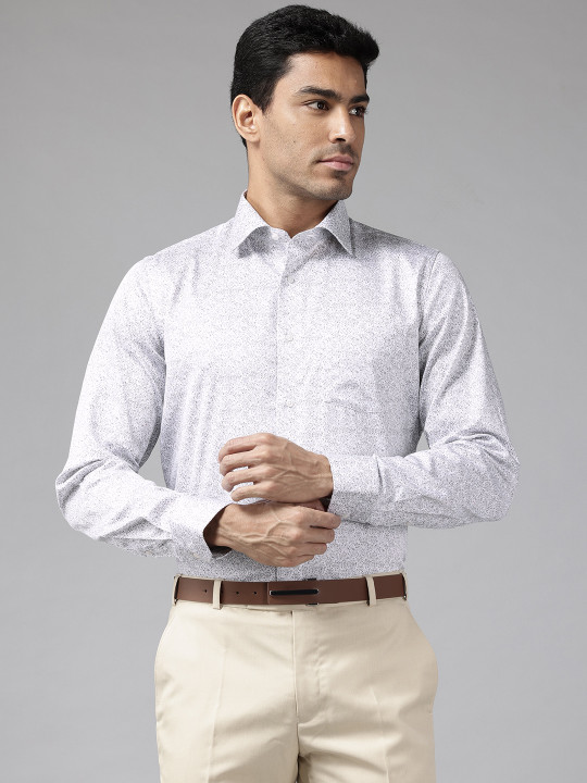 Blackberrys Men Pure Cotton Slim Fit Printed Formal Shirt