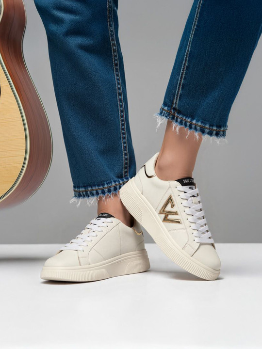 Saint G Women Colourblocked Leather Lace-Ups Sneakers