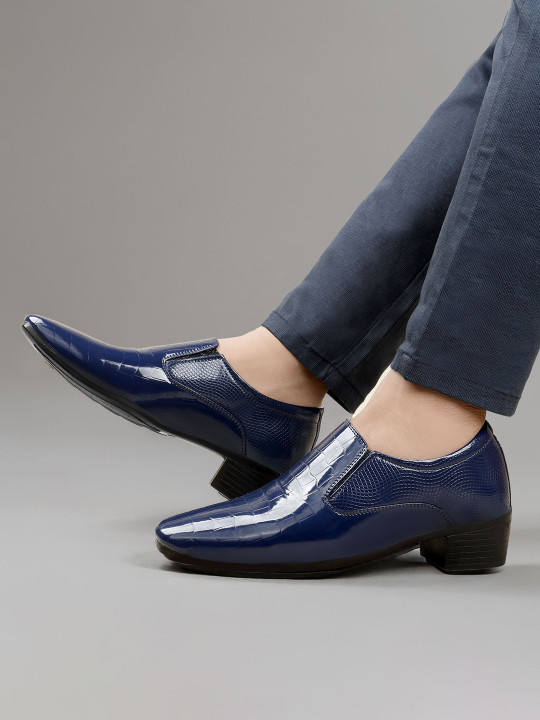 Bxxy Men 2 Inch Heel Height Increasing Formal Mocassin Slip-on Party Shoes