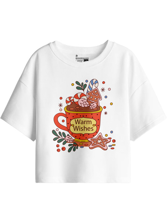 BonOrganik Girl Oversize Graphic Printed T-Shirt