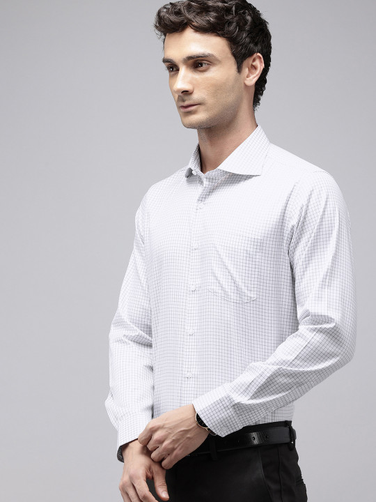Van Heusen Slim Fit Checked Pure Cotton Formal Shirt