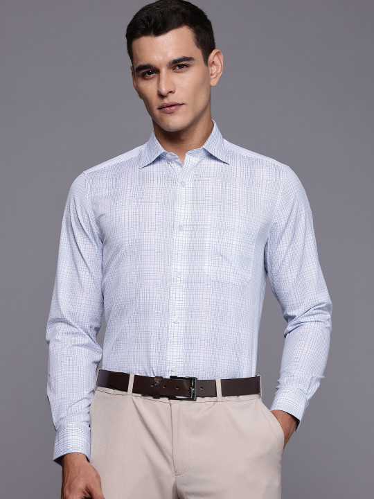 Louis Philippe Classic Fit Checked Formal Shirt