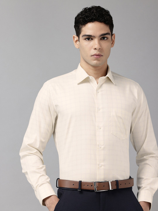 Van Heusen Pure Cotton Slim Fit Checked Formal Shirt