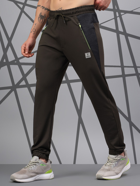 AKTIO Men Mesh-block Tapered Fit Joggers